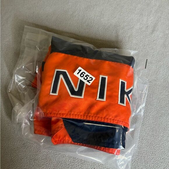 Men's VTG Nike Y2K Lined Swim Trunks Size XL/XXL Orange Blue Spellout Swoosh - Picture 16 of 16